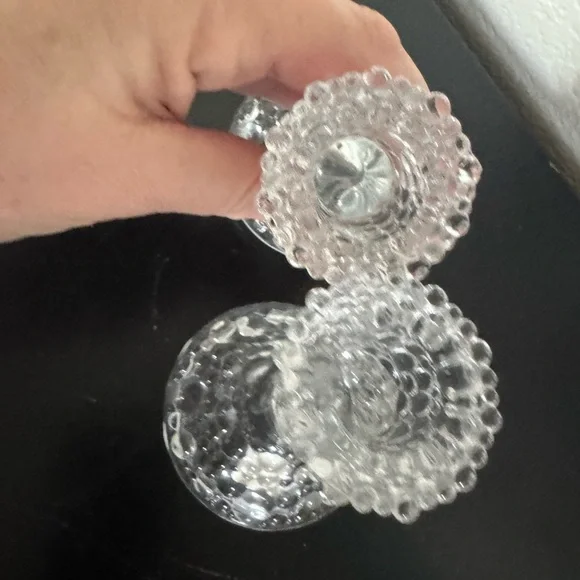 PartyLite Gray Crystal Candle Holders Elegant Accents - Picture 7 of 7